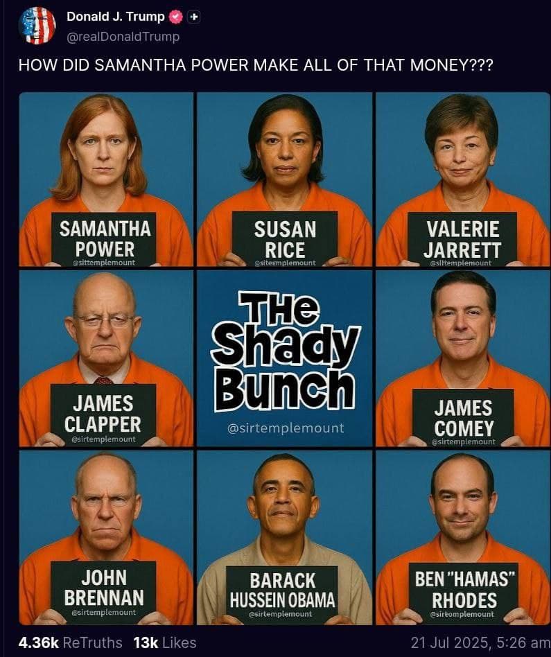 Featured image for: Trump envisions jailing Democrats, shares AI video of Obama’s arrest Trump envisions jailing Democrats, shares AI video of Obama’s arrest