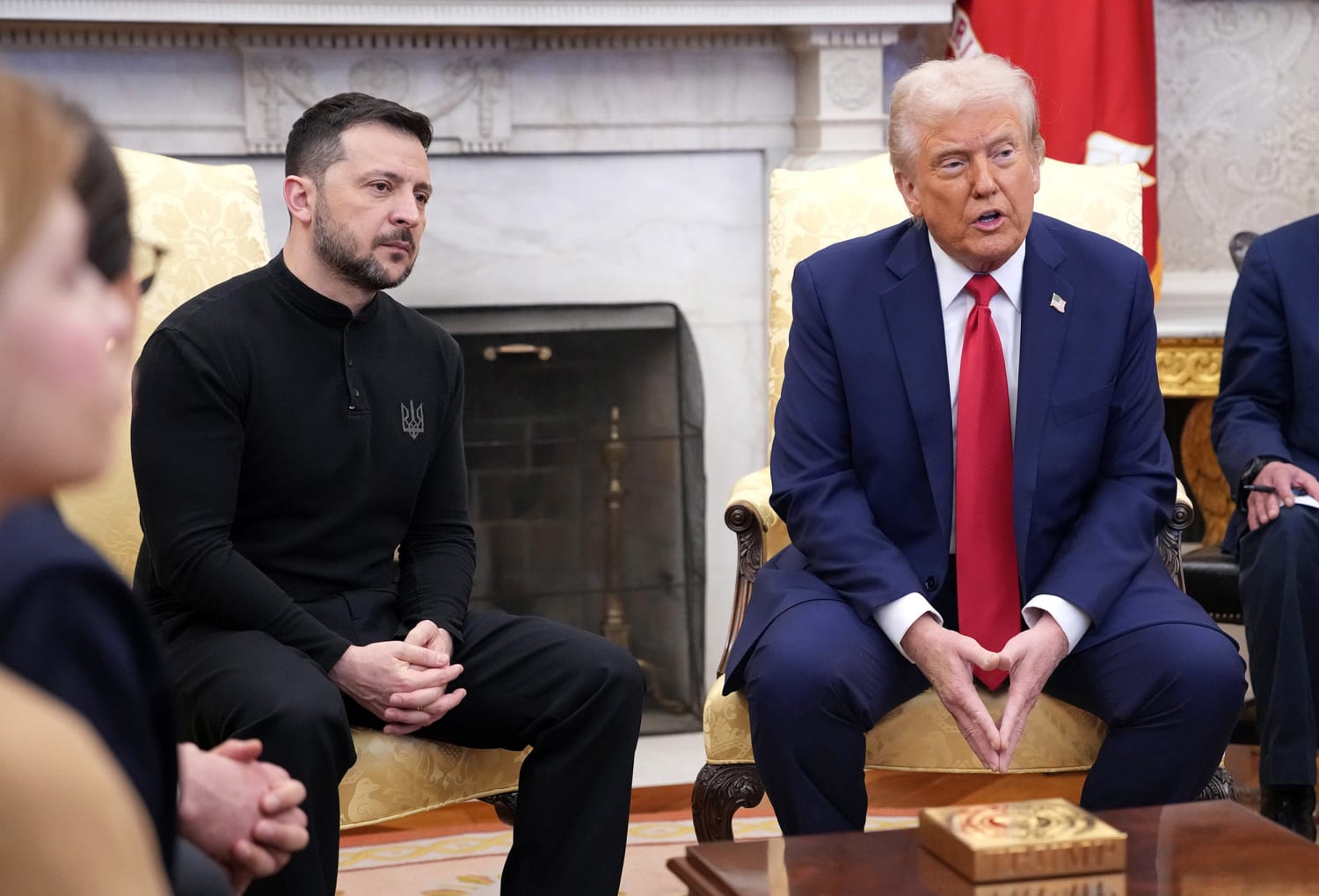 Image for Trump and Zelensky Hold Tense Yet Civil Press Conference Amid Media Restrictions