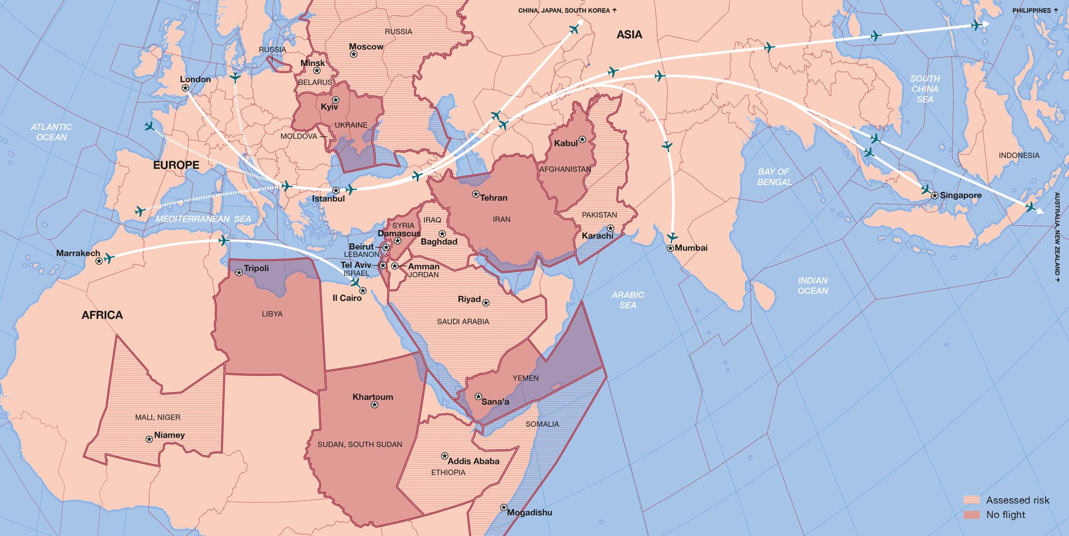 Image for Turkey Closes Airspace to Israel, Extending Flight Durations to Russia
