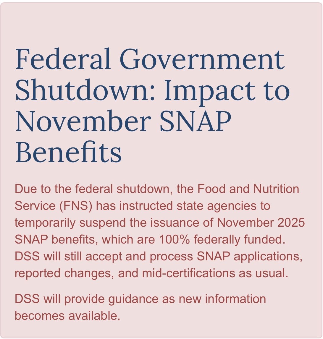 Image for November SNAP benefits at risk from government shutdown