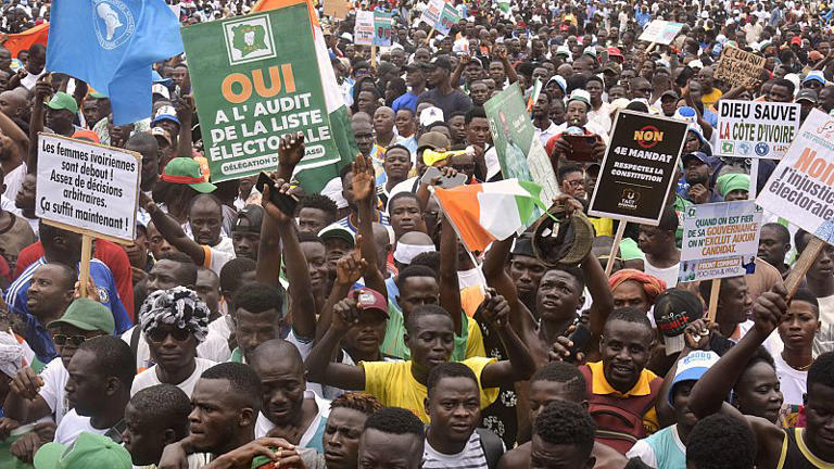 Image for Protests erupt in Yamoussoukro, Ivory Coast against President Ouattara