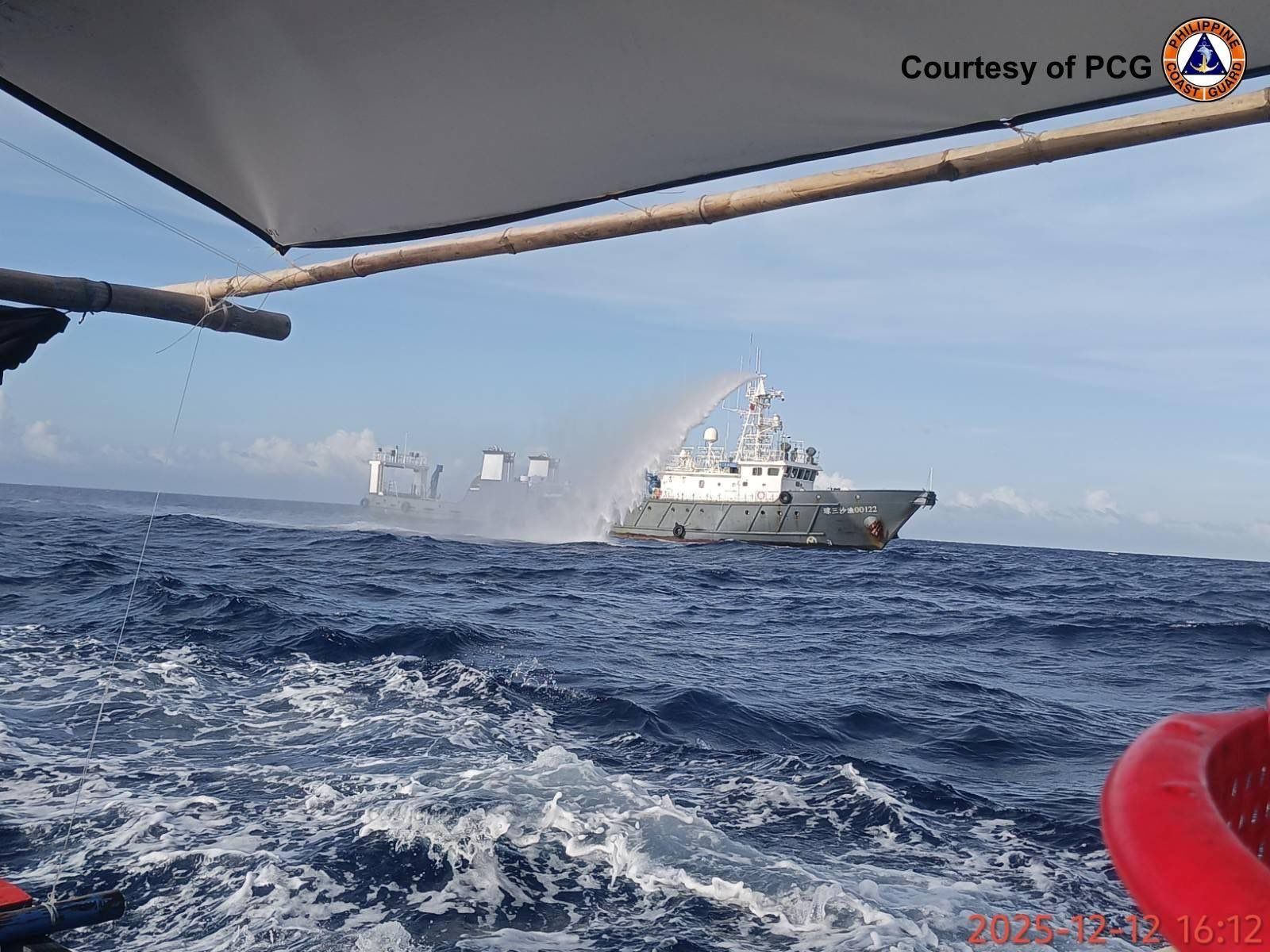 Image for China Coast Guard Uses Water Cannons Against Filipino Fishermen Near Sabina Shoal
