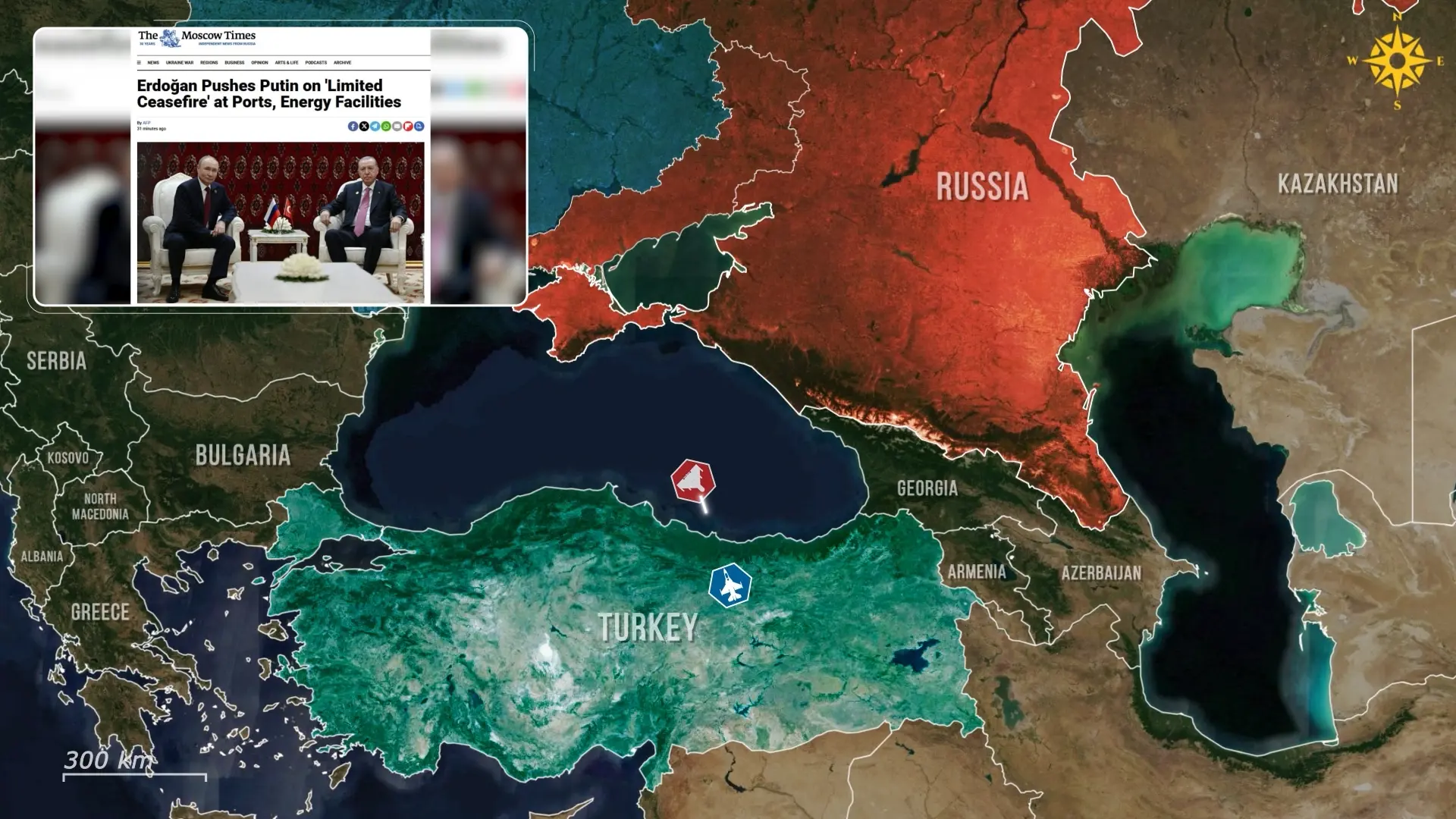 Image for Russia attacks Turkish-operated vessels near Odesa; Turkey downs Russian drone