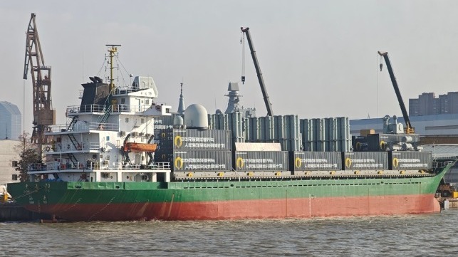 Image for China converts container feeder Zhong Da 79 into missile-equipped vessel