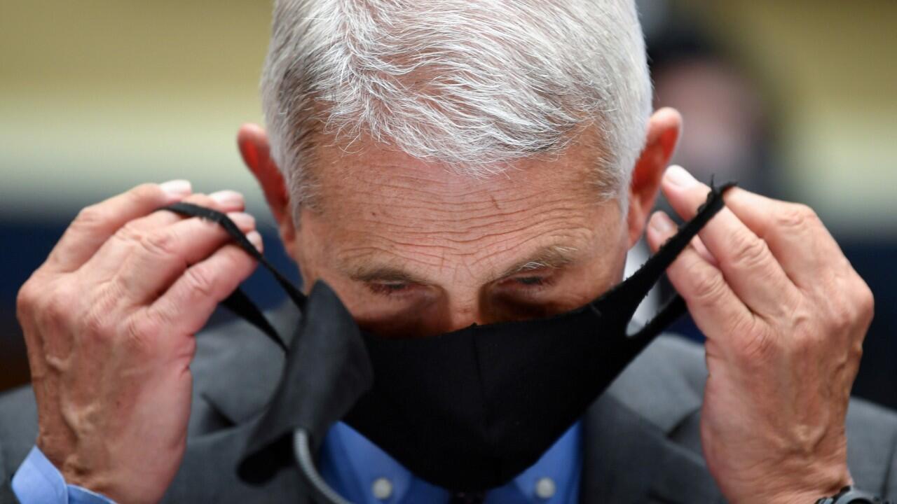 Image for Dr. Anthony Fauci seen on flight wearing COVID-19 mask
