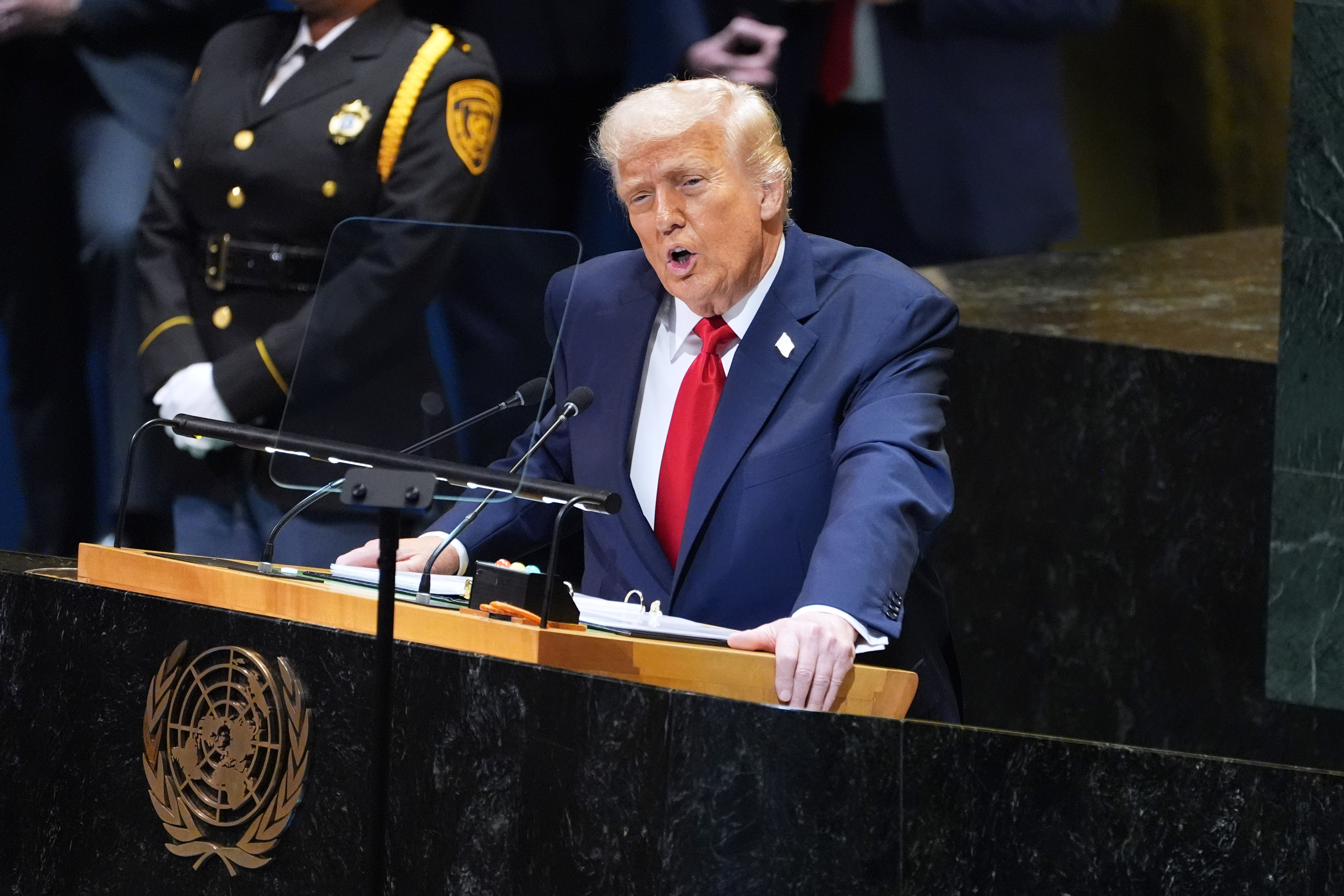 Image for US President Donald Trump concludes speech at United Nations General Assembly