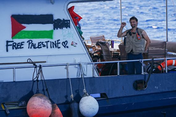 Image for Al Jazeera loses contact with reporters on flotilla to Gaza; Israeli forces arrest correspondent