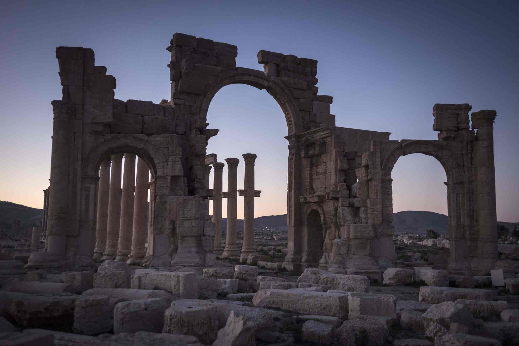 Image for Initial reports of explosions in Palmyra, central Syria