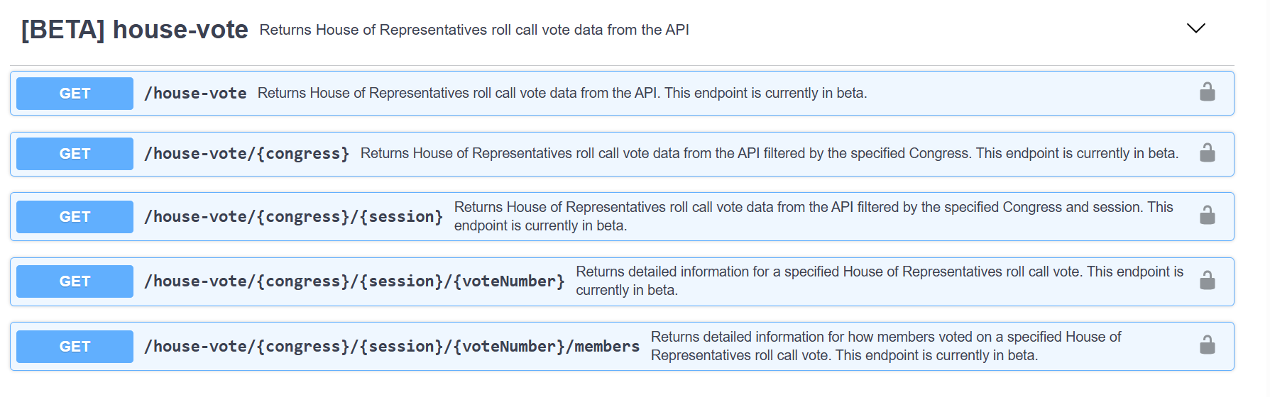 Introducing House Roll Call Votes in the Congress.gov API ...