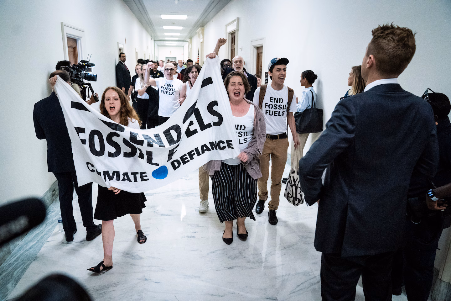 Nine climate protesters arrested in congressional office building - T…