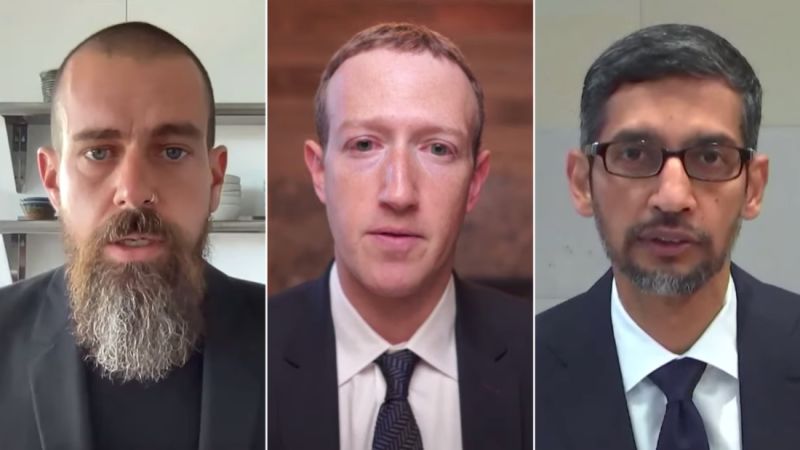 Facebook, Twitter and Google CEOs grilled by Congress on misinformation ...
