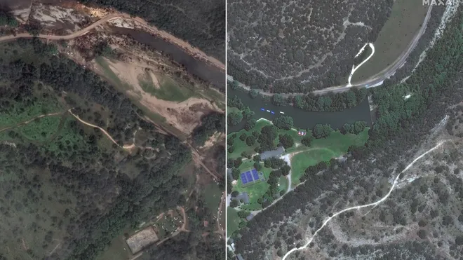 Texas flooding aftermath: Before, after satellite images show ...