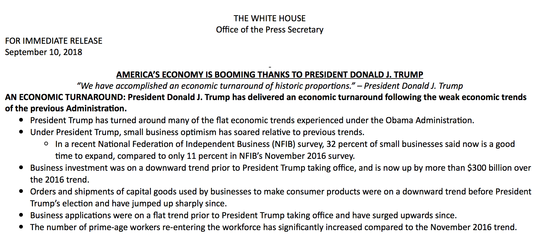 White House press briefing: Live updates