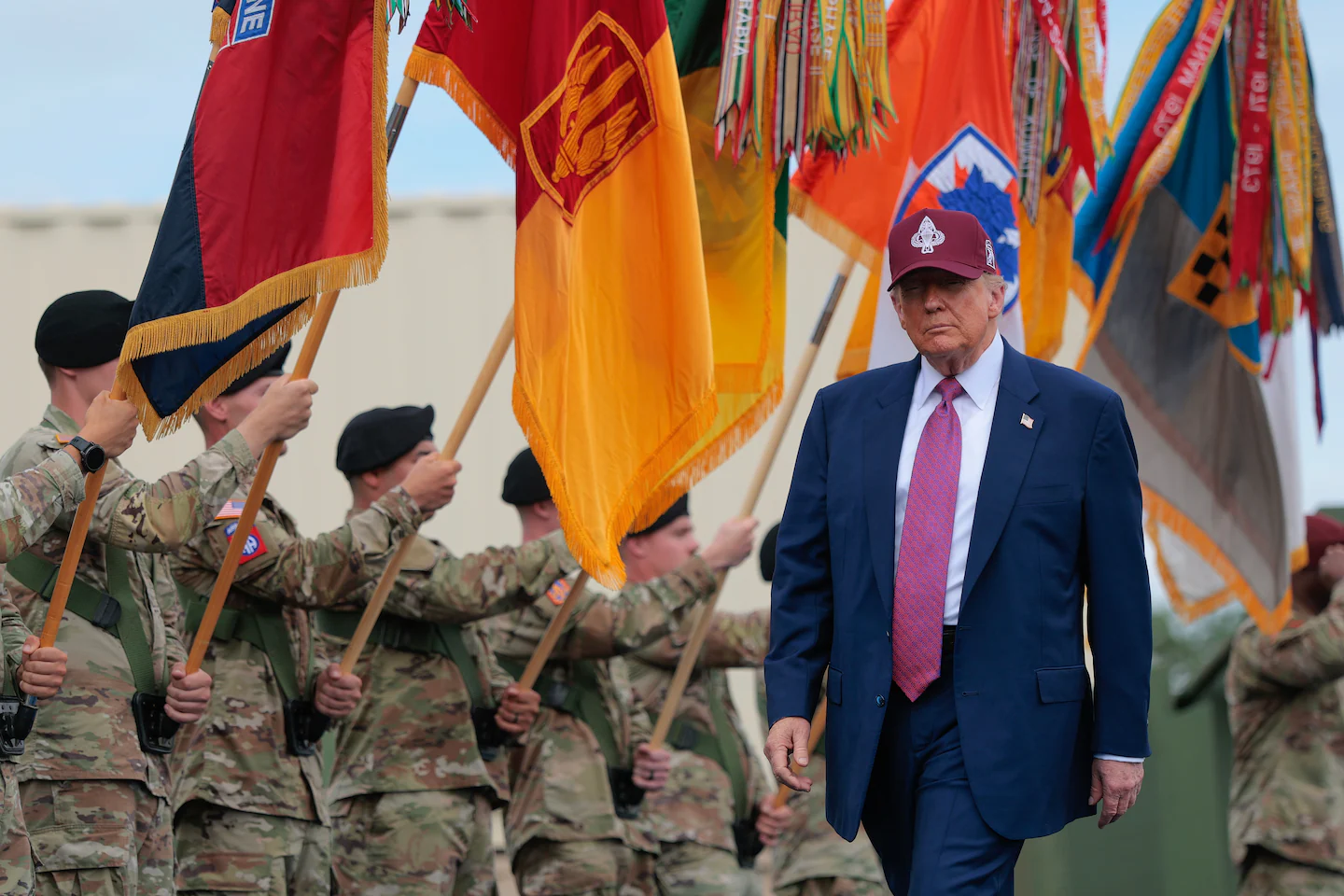 Trump at Ft. Bragg vows to use force against
