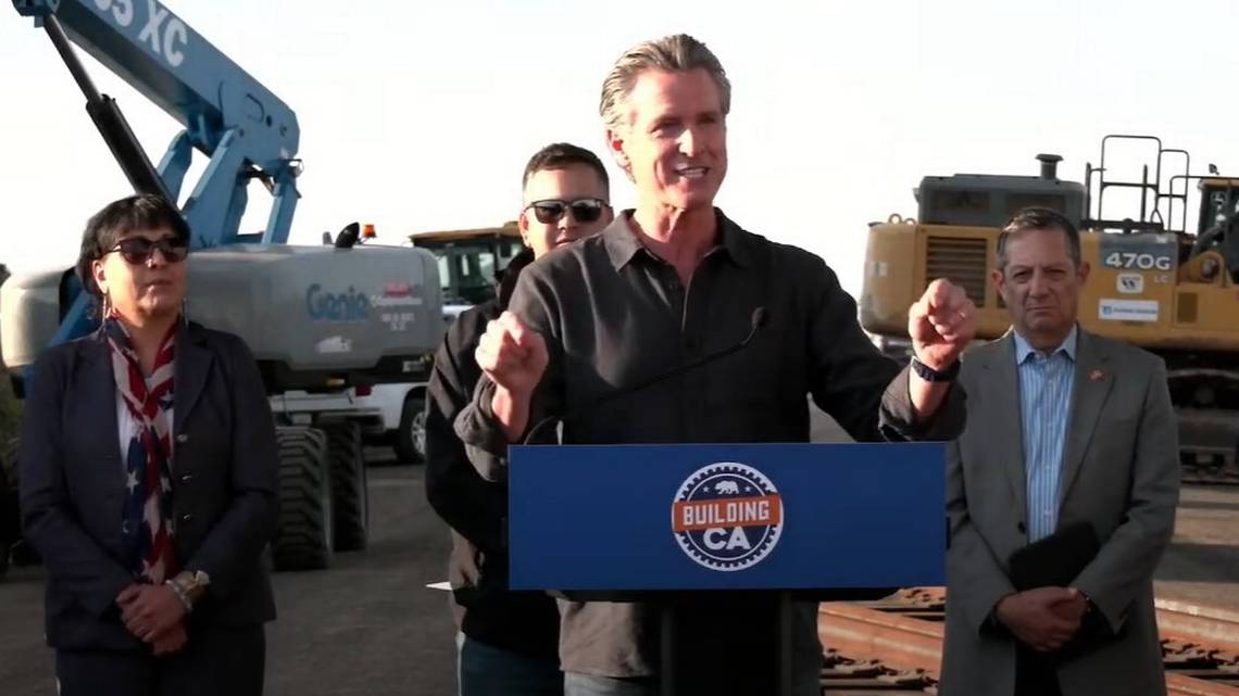 Newsom launches work on high-speed rail yard in Kern County | Fresno Bee