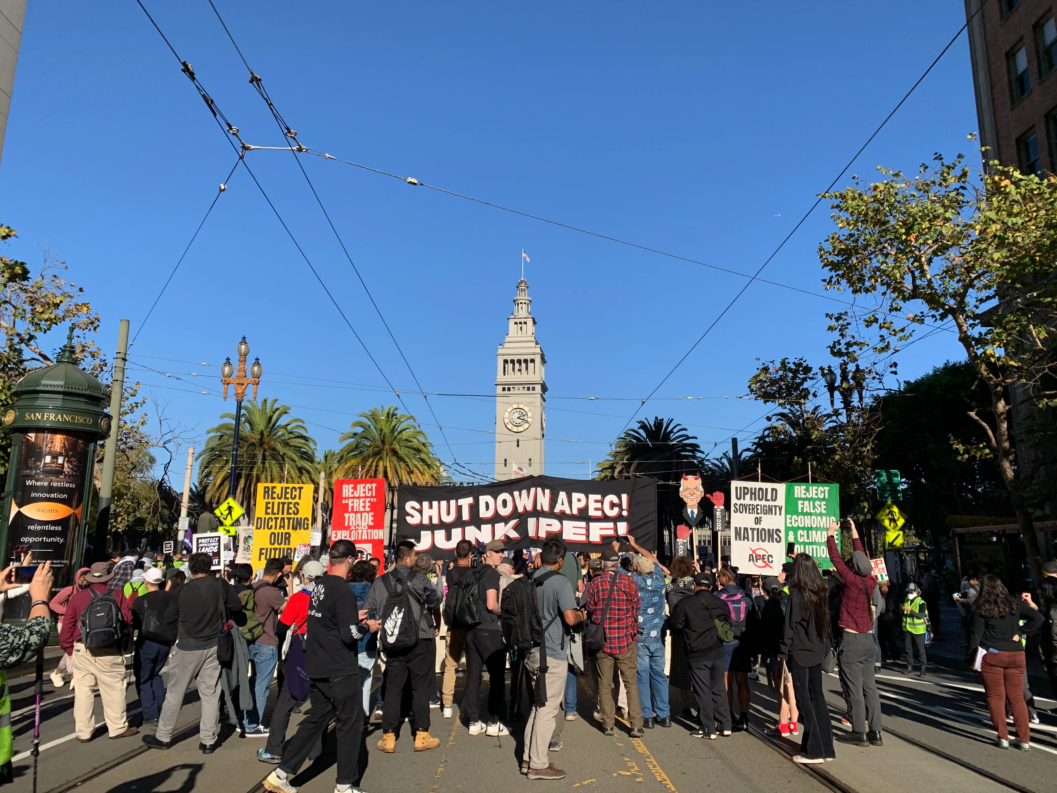 At APEC in San Francisco, progressives greet Biden with protests