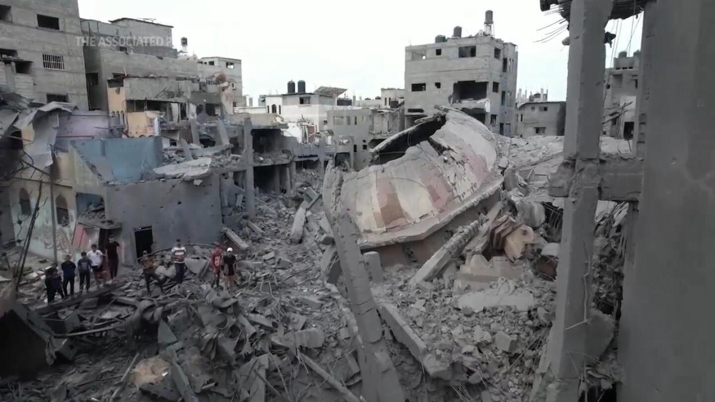 Drone footage captures extent of destruction caused by Israeli ...
