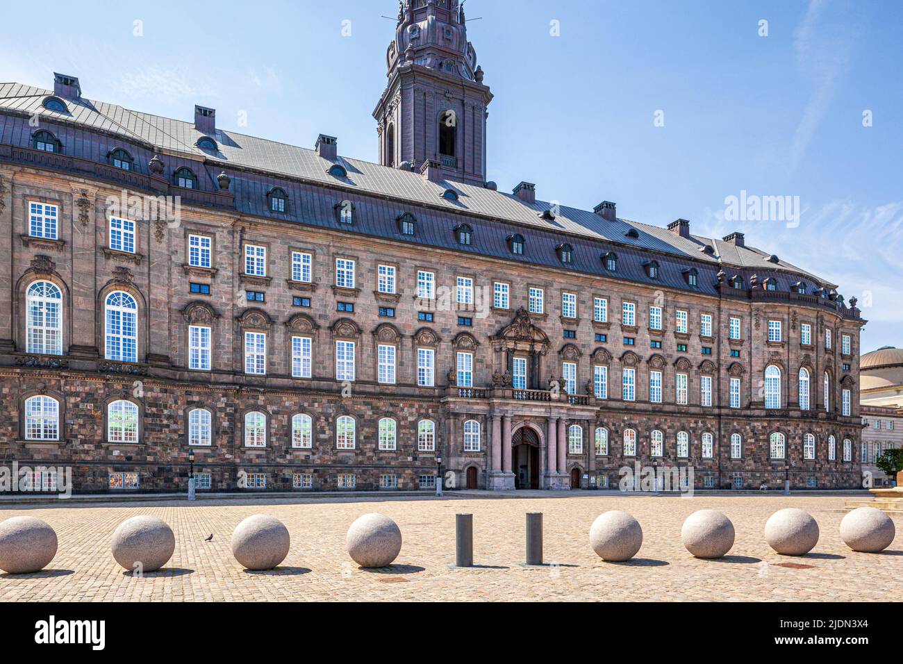 Christiansborg Palace and government building on the islet of ...