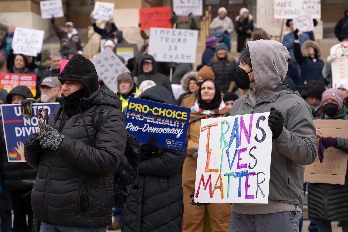 Anti-Trump protestors rally against Project 2025