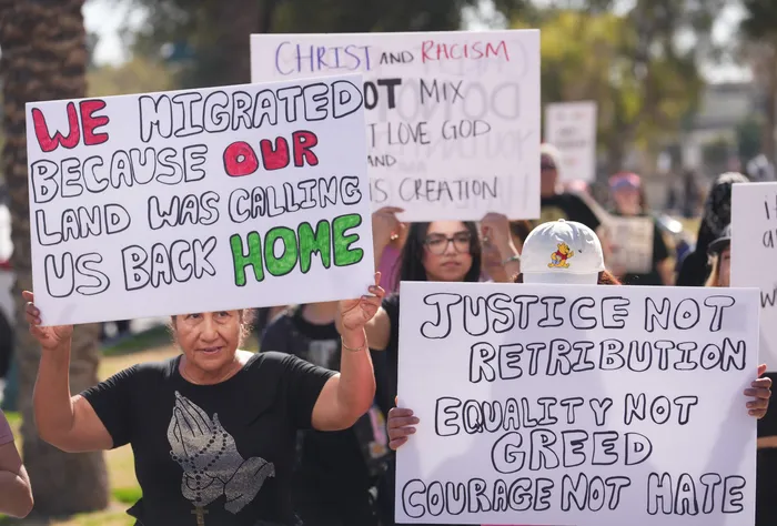 Anti-Trump protestors rally against Project 2025