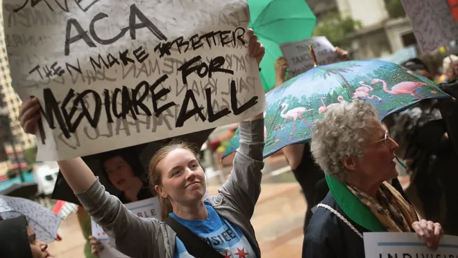 Opponents rally against health bill