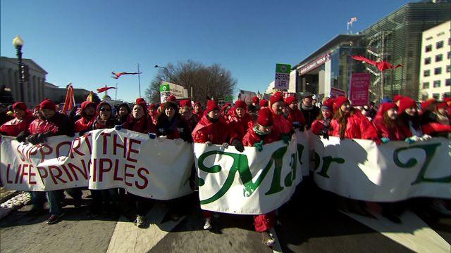 Anti-abortion activists March for Life to Supreme Court