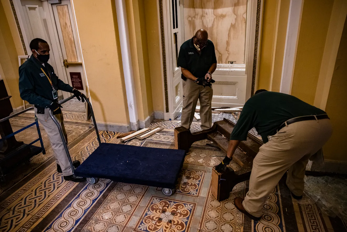 Photos: Damage inside the US Capitol