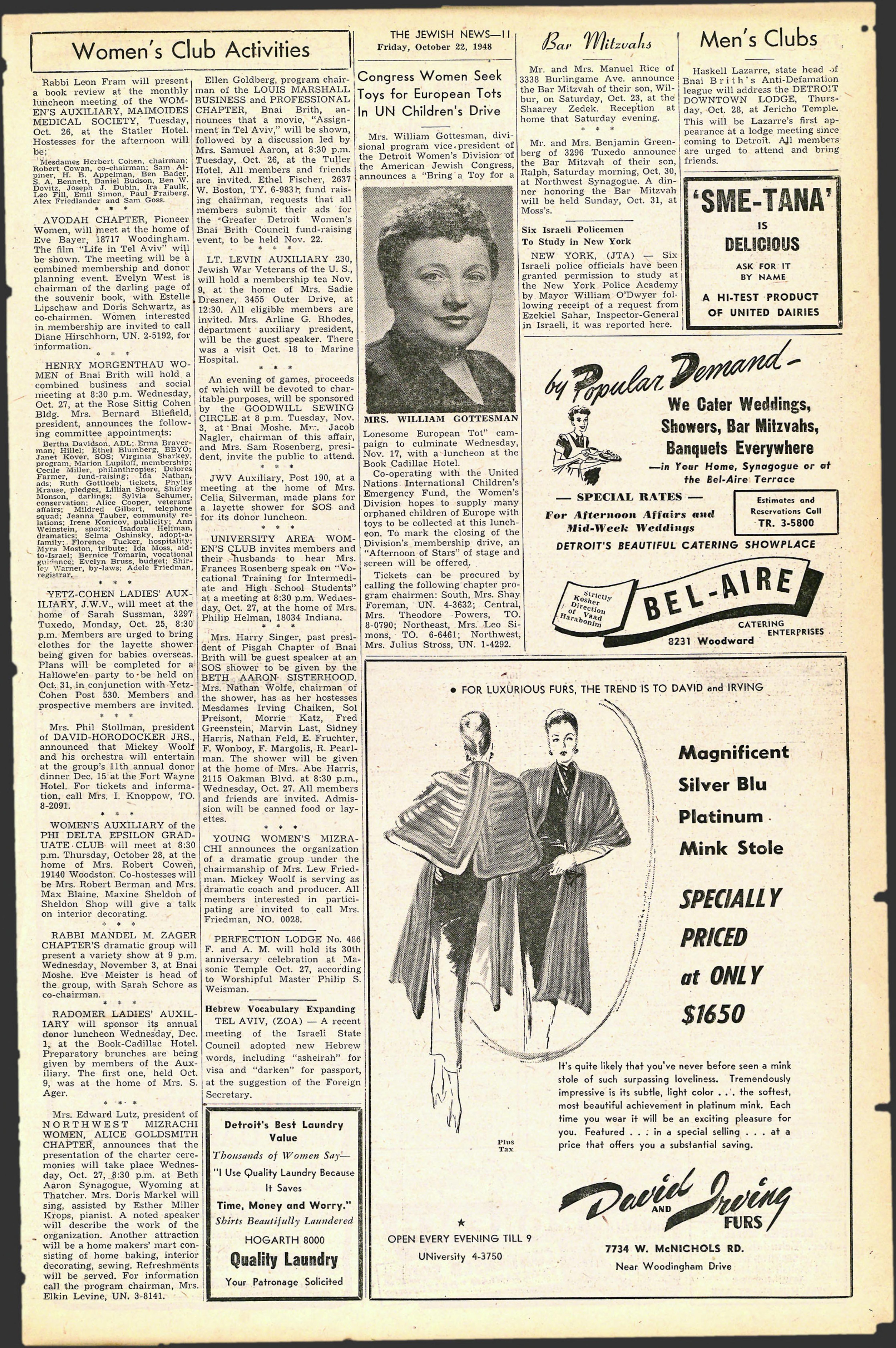 The Detroit Jewish News Digital Archives - October 22, 1948 ...
