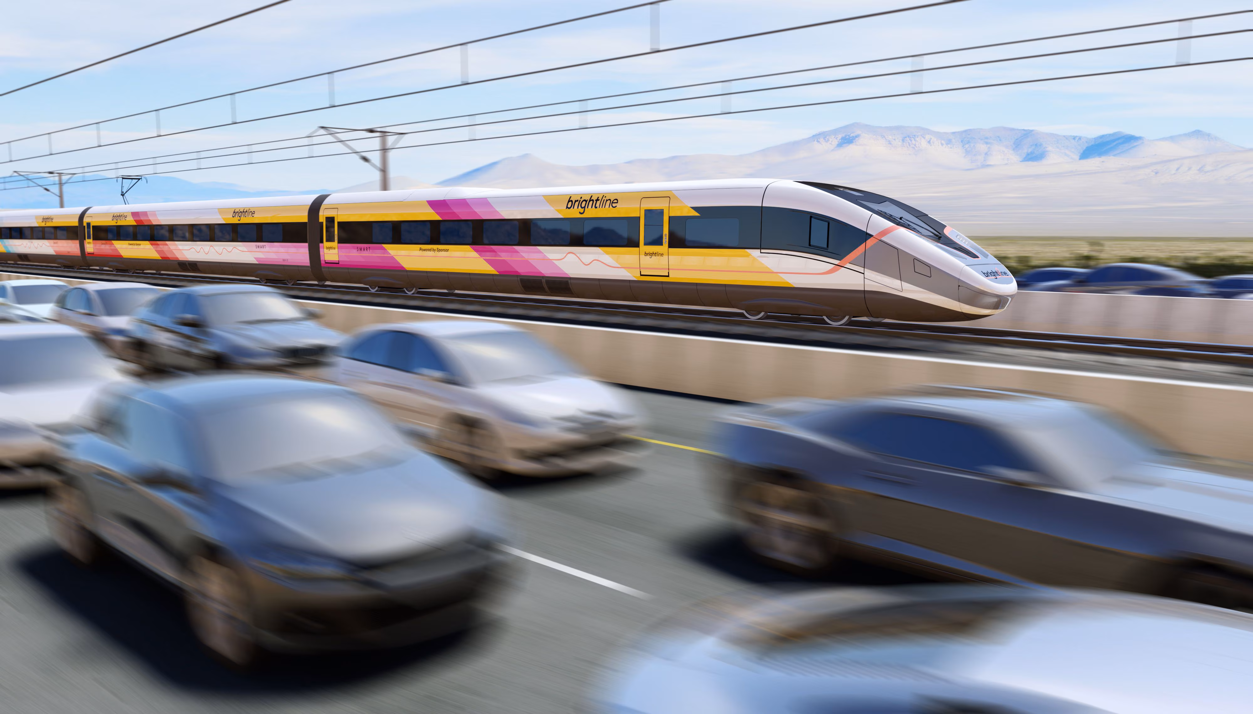 Las Vegas-California Brightline West high-speed rail line ...