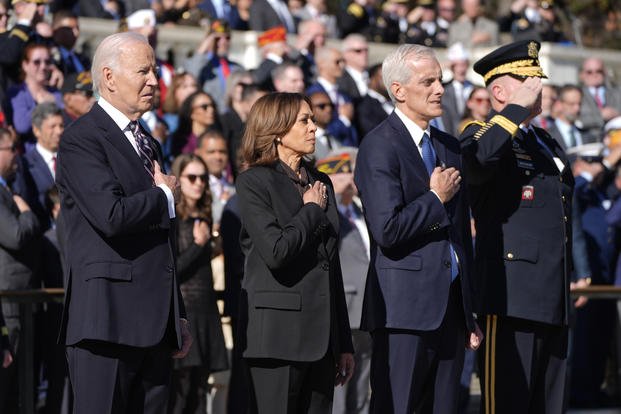 Biden and Harris Mark Veterans Day at Arlington Event ...