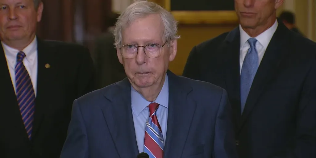 McConnell freezes up during press conference, later says