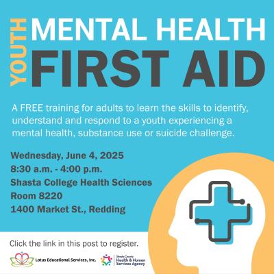 FREE Youth Mental Health First Aid Training | Shasta County CA
