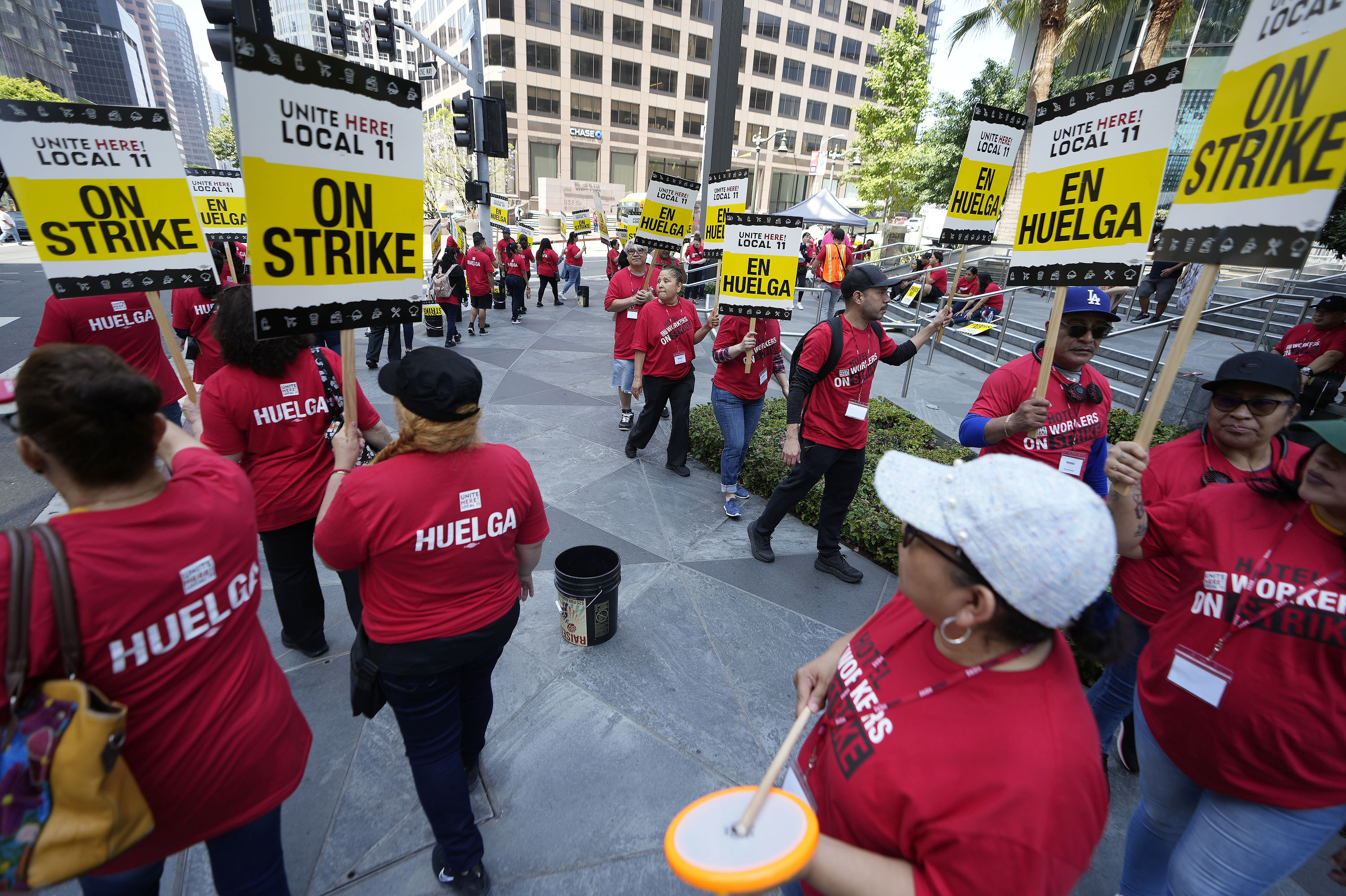 Hotel workers in Los Angeles are on strike, joining ...
