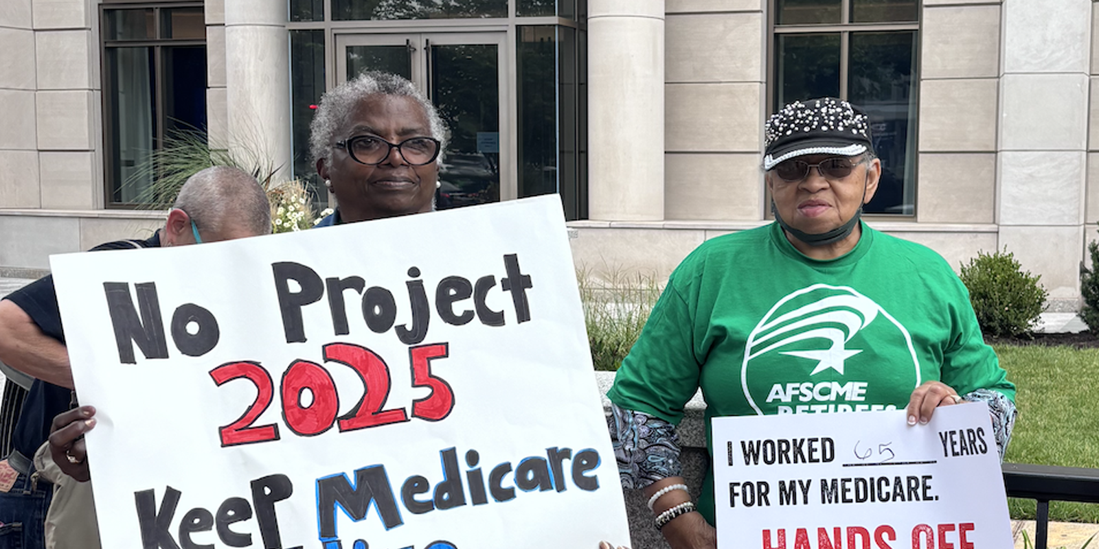 AFSCME Retirees protest Project 2025’s call to destroy Medicare ...