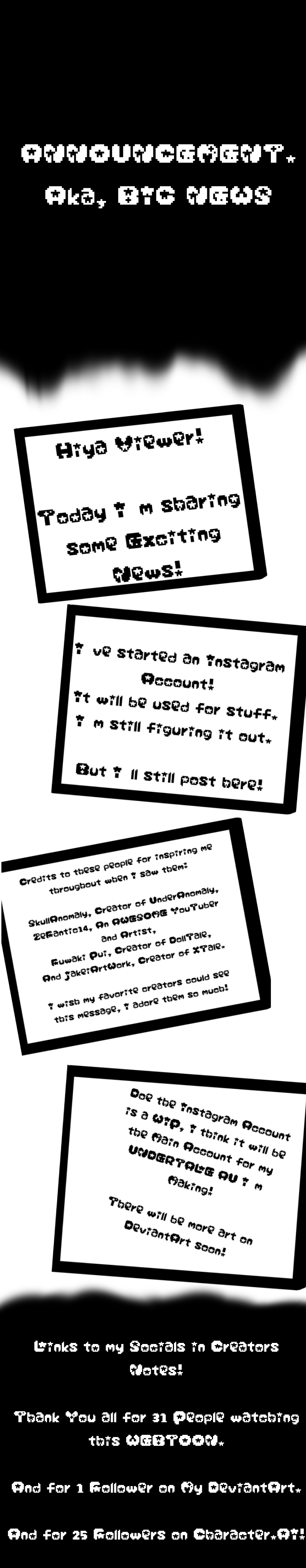 Big News from My WEBTOON comic! by TheChalkVerse1, visual art