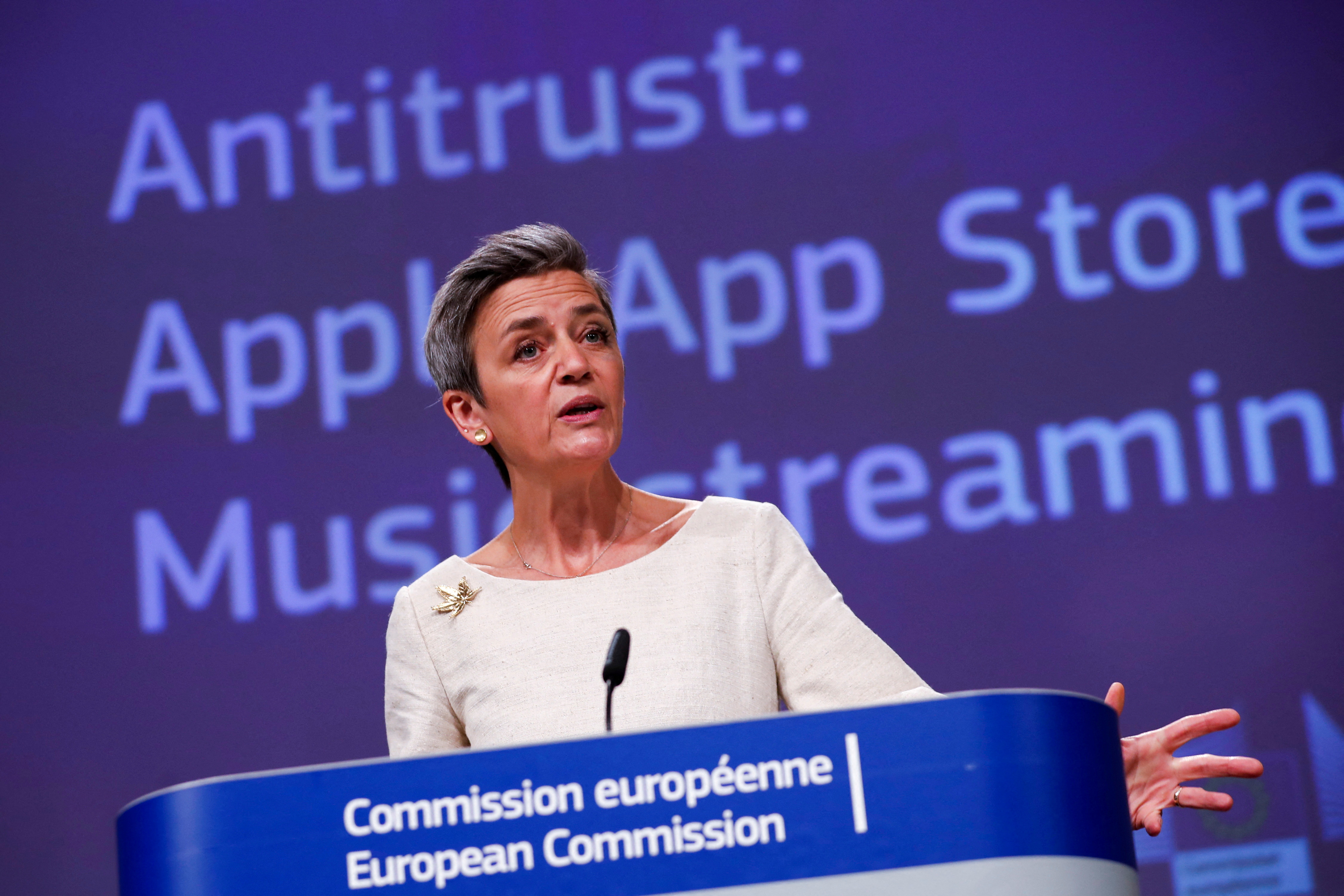 EU antitrust chief Vestager to hold news conference, Apple in ...