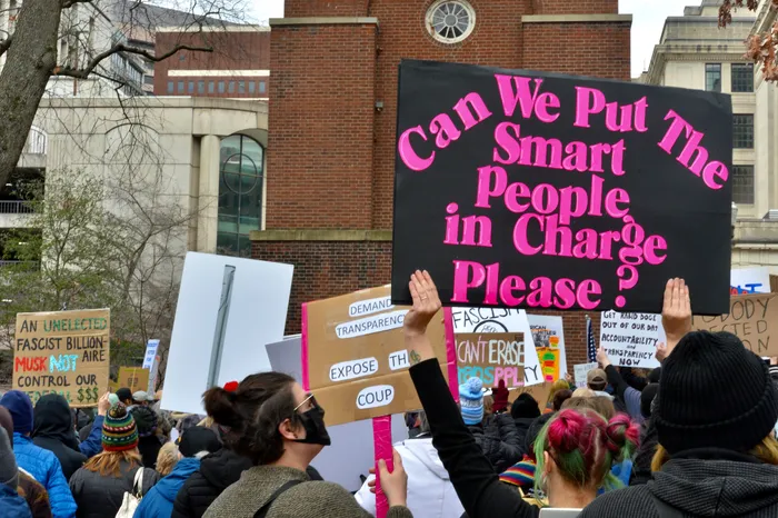 Anti-Trump protestors rally against Project 2025