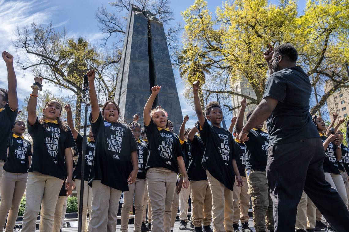 Black students rally at CA Capitol for more school funding | Modesto Bee