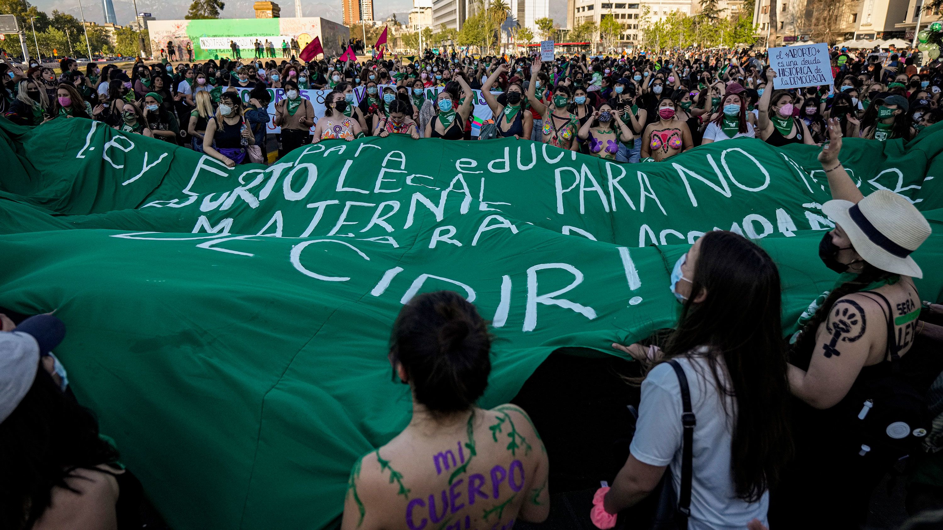 Abortion rights protesters march in several Latin American ...
