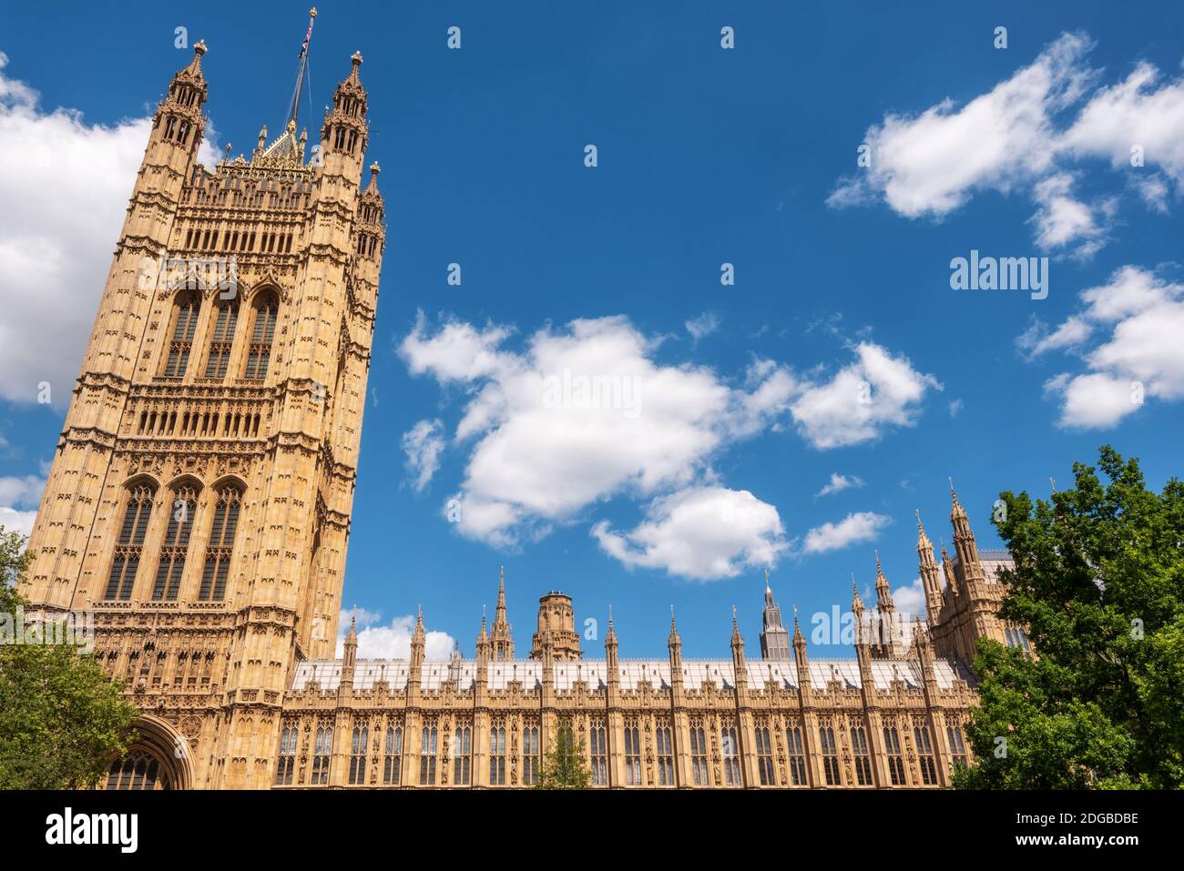British Parliament Building Westminster in London UK on a bril…