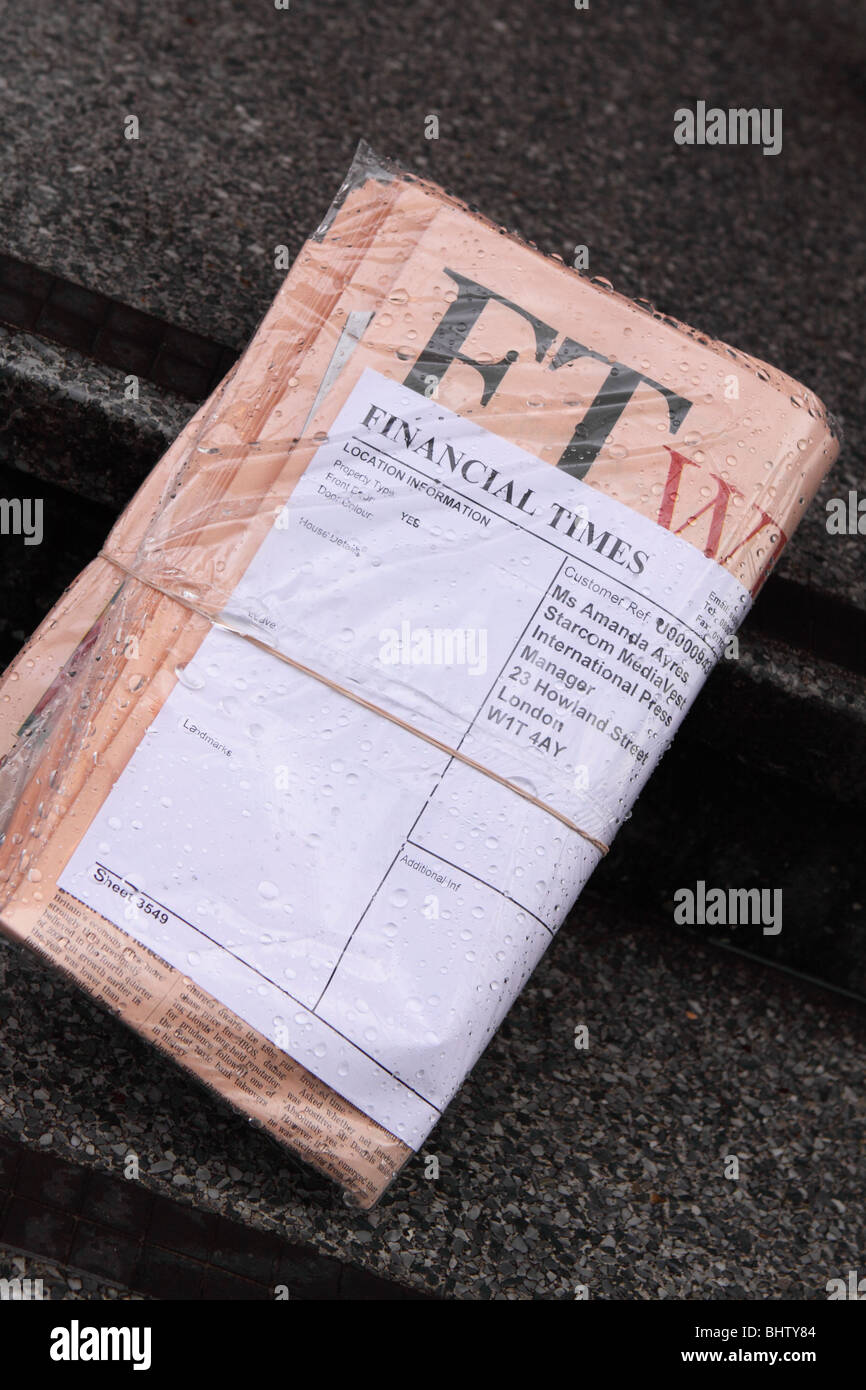 The Financial Times newspaper subscription delivery copy on ...