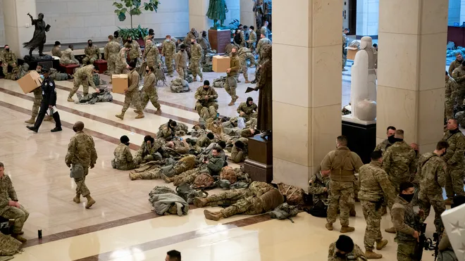 National Guard inside US Capitol amid Donald Trump ...