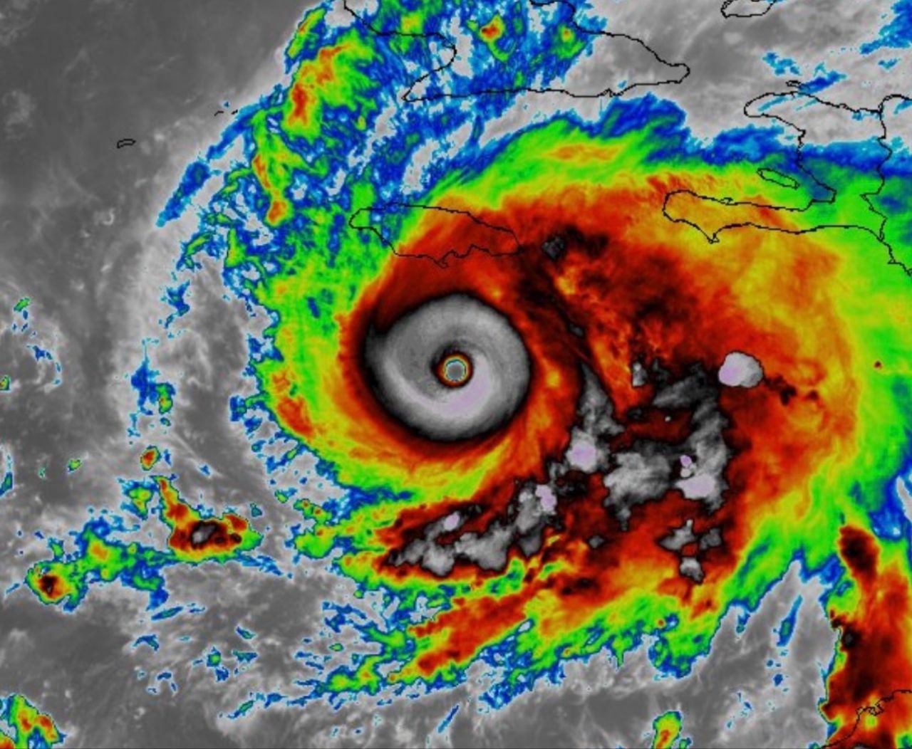 Hurricane Melissa achieves near-perfect symmetry near Jamaica