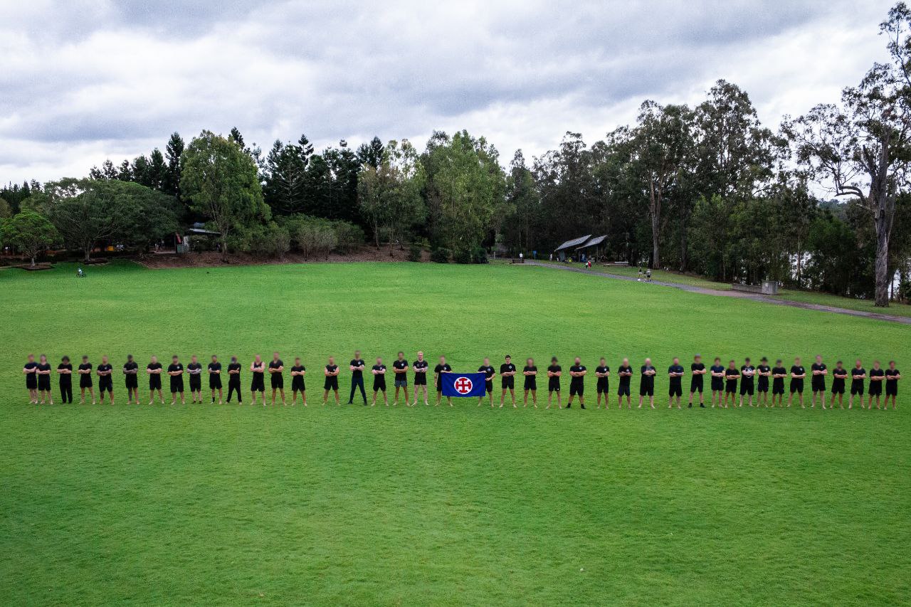 Men unite in movement despite weather conditions