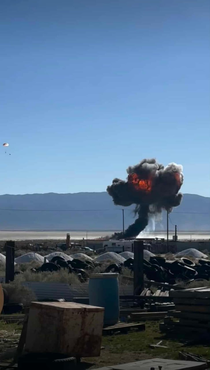 U.S. Air Force F-16C Crashes Near Trona Airport, Pilot Ejected Safely