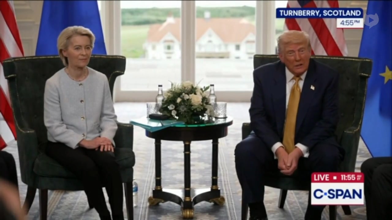 [Video] Trump Commends EU's von der Leyen for Leadership, Strengthening Transatlantic Ties