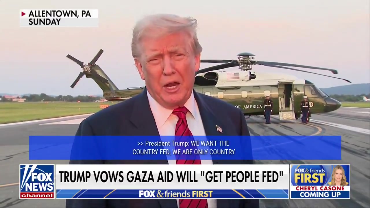 [Watch] President Trump Commits to Urgent Gaza Aid, Promising Essential Food Relief
