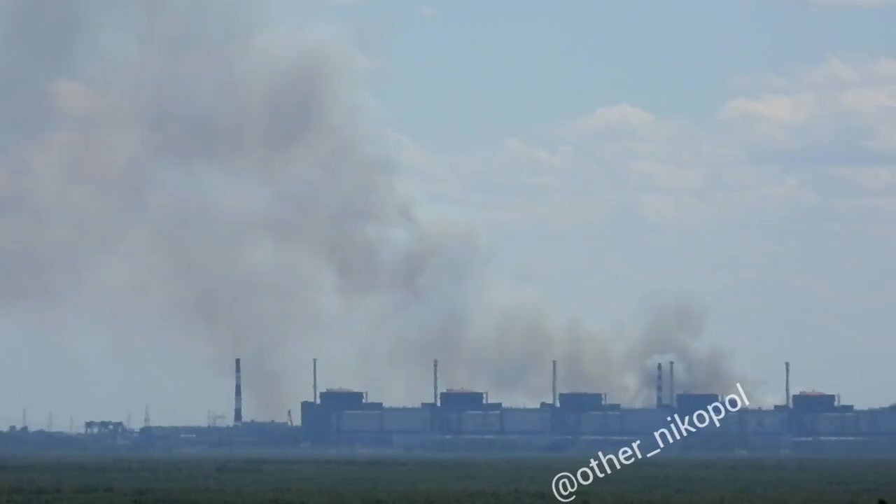 [Video] Smoke Billows Over Zaporizhzhia Nuclear Plant as Tensions Escalate Under Russian Control