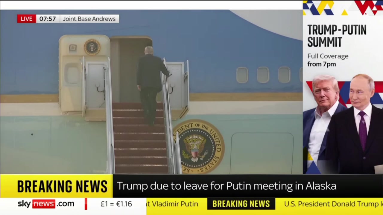 [Video] Trump Departing for Alaska: Prepares for High-Stakes Meeting with Putin