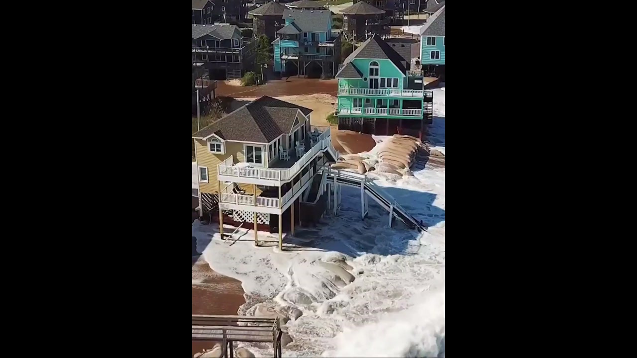 [Video] Breaking: Hurricane Erin's Storm Surge Floods Homes in North Carolina